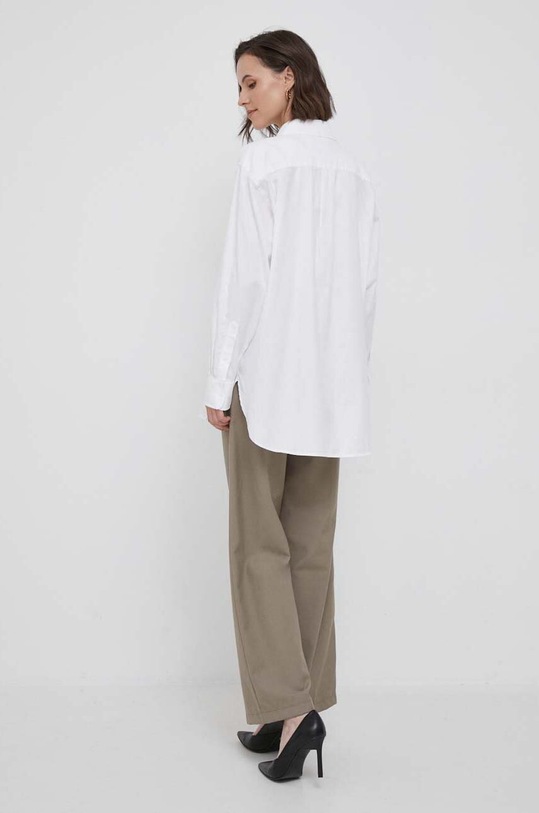 Bavlnená košeľa Tommy Hilfiger WW0WW38968 biela AW23