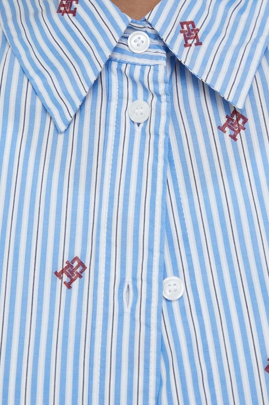 Tommy Hilfiger koszula bawełniana WW0WW38970 niebieski AW23
