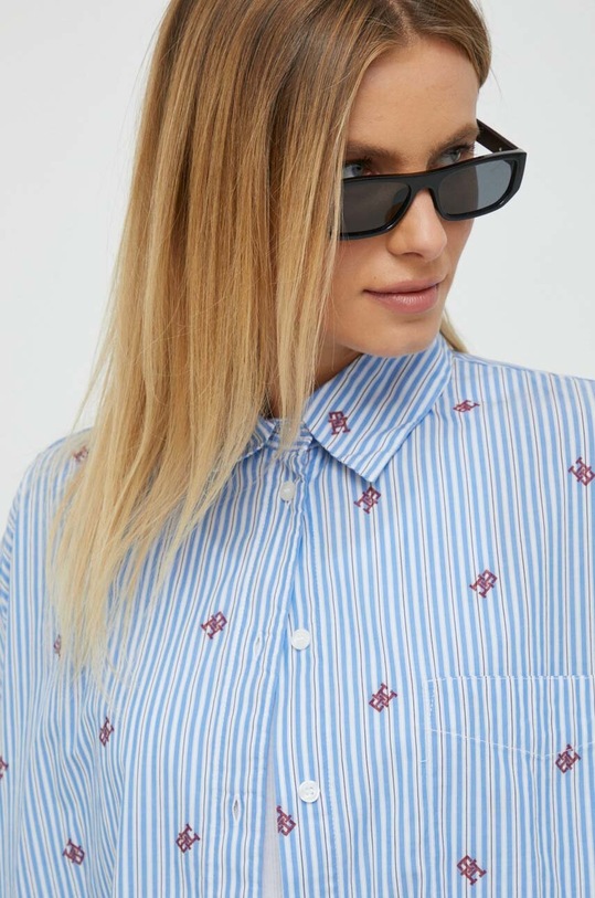 Tommy Hilfiger koszula bawełniana WW0WW38970 niebieski