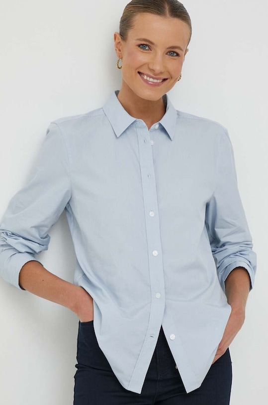 Tommy Hilfiger koszula bawełniana niebieski WW0WW39401