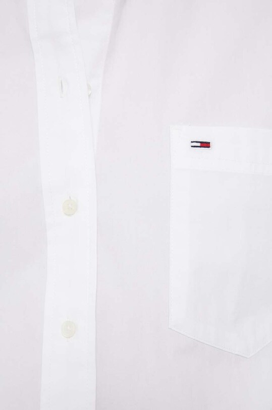 Βαμβακερό πουκάμισο Tommy Jeans DW0DW15909 λευκό