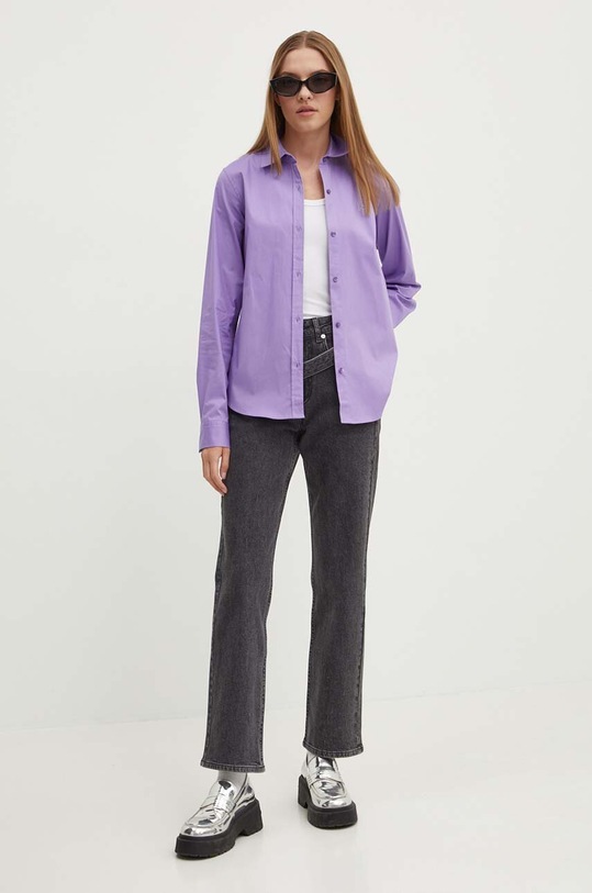 Košeľa HUGO The Essential Shirt 50496339 fialová AA00