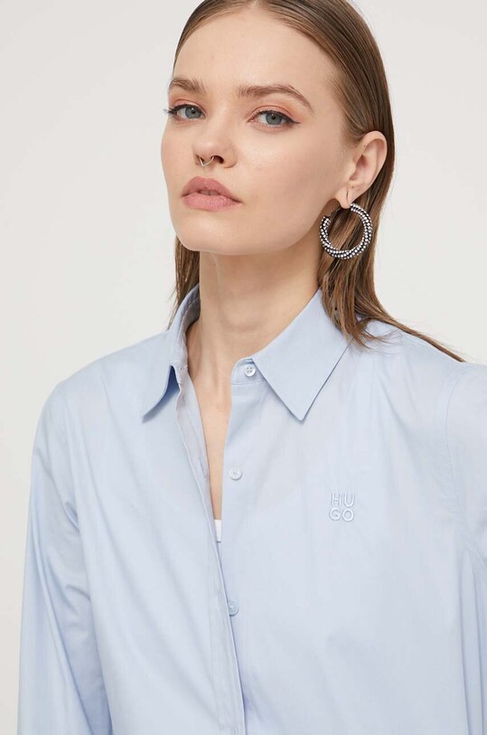 Košile HUGO The Essential Shirt modrá 50496339