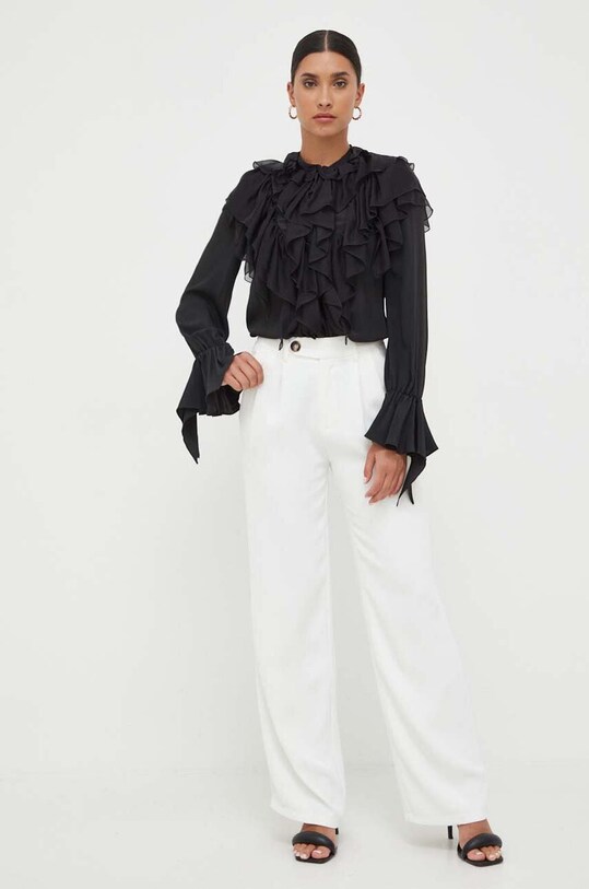 Pinko koszula z domieszką jedwabiu 101762.A11X czarny AW23