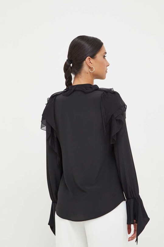 Odzież Pinko koszula z domieszką jedwabiu 101762.A11X czarny