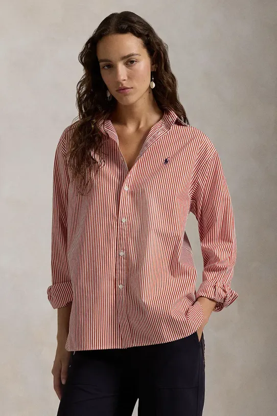 Polo Ralph Lauren koszula bawełniana wzorzyste biały 211910743