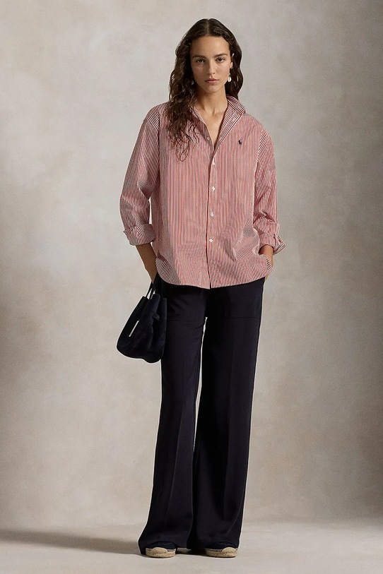 Odzież Polo Ralph Lauren koszula bawełniana 211910743 biały