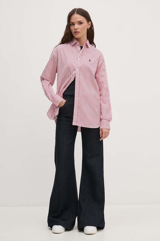 Bavlnená košeľa Polo Ralph Lauren 211910743 biela AW25