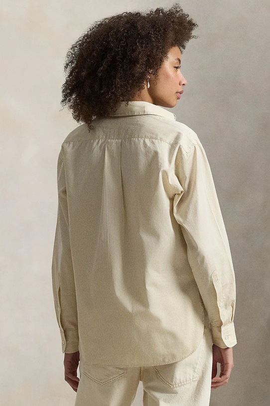 Polo Ralph Lauren koszula bawełniana 211910743 beżowy AW25