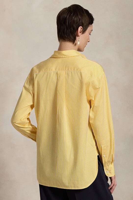Бавовняна сорочка Polo Ralph Lauren 211910743 жовтий AW25