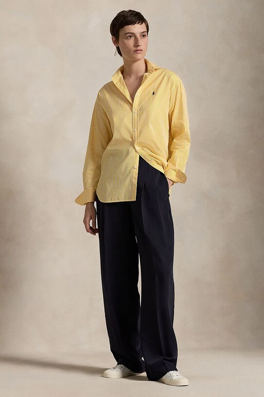 Одяг Бавовняна сорочка Polo Ralph Lauren 211910743 жовтий