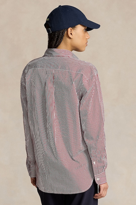 Хлопковая рубашка Polo Ralph Lauren 211910743 красный SS25