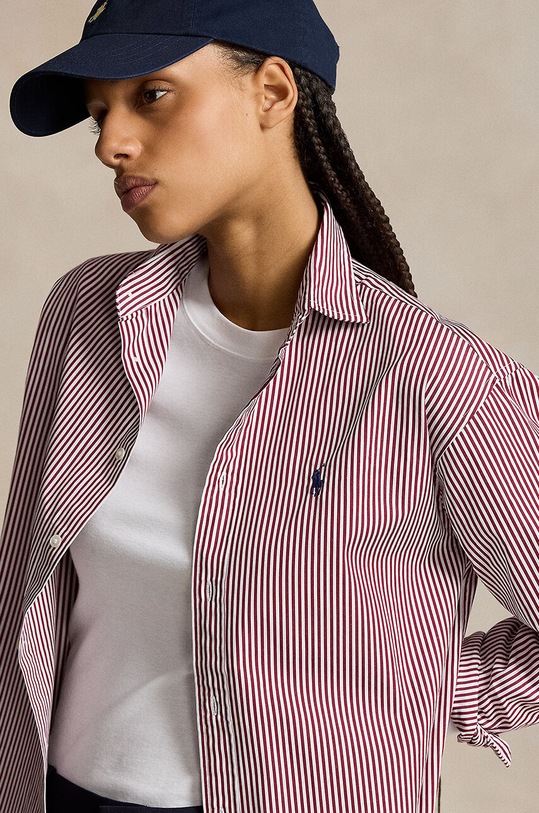 Bavlnená košeľa Polo Ralph Lauren červená 211910743