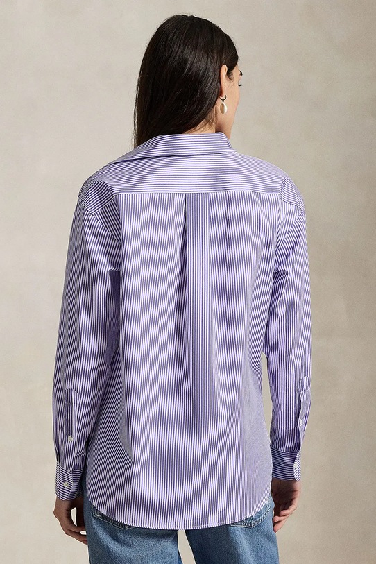 Polo Ralph Lauren koszula bawełniana 211910743 fioletowy AW25