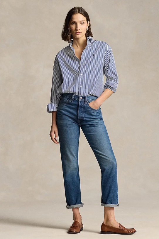 Одяг Бавовняна сорочка Polo Ralph Lauren 211910743 блакитний