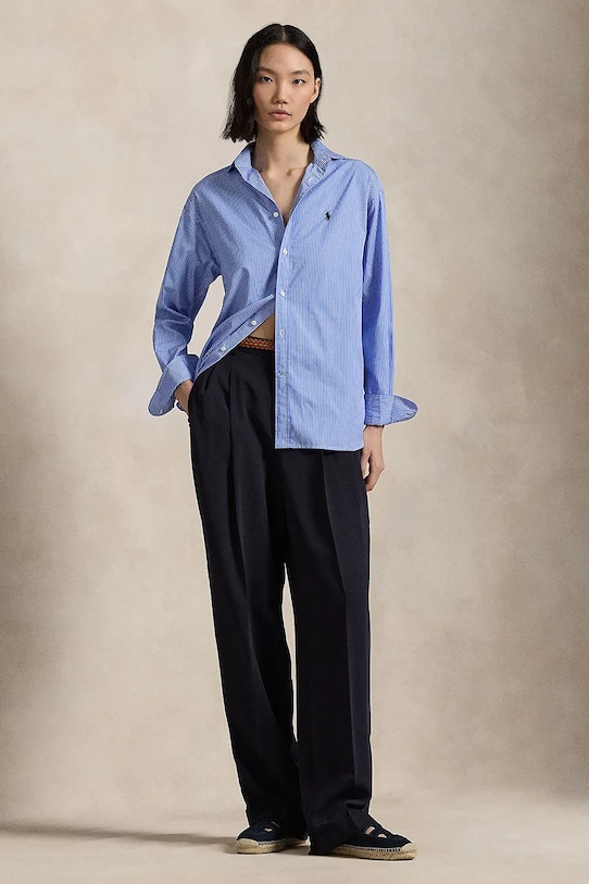 Polo Ralph Lauren koszula bawełniana 211910743 niebieski