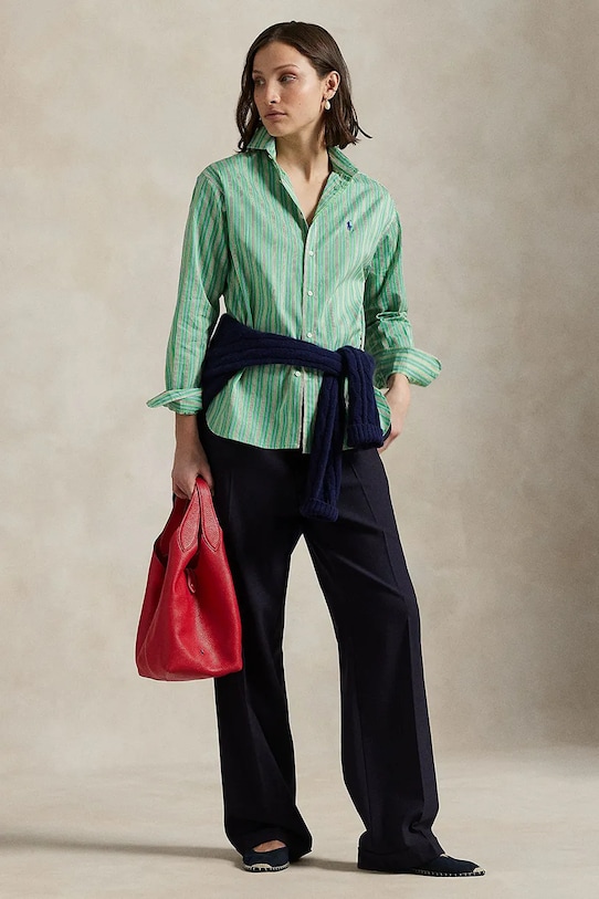 Ruházat Polo Ralph Lauren pamut ing 211910743 zöld