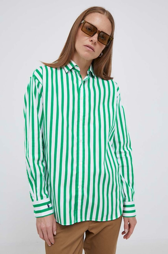 Βαμβακερό πουκάμισο Polo Ralph Lauren πράσινο 211910743