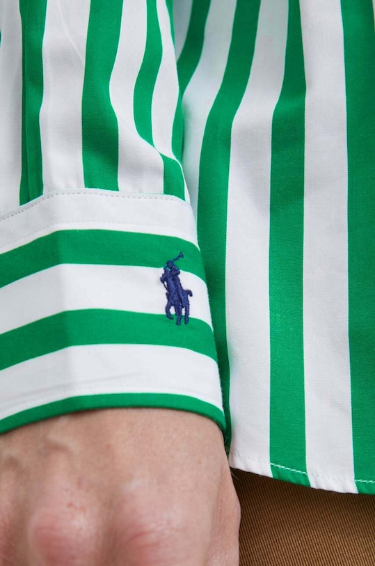 Βαμβακερό πουκάμισο Polo Ralph Lauren 211910743 πράσινο