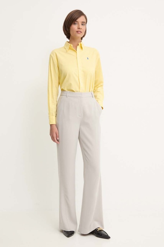 Odzież Polo Ralph Lauren koszula bawełniana 211916277 żółty