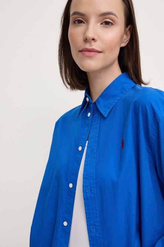 Βαμβακερό πουκάμισο Polo Ralph Lauren μπλε 211916277