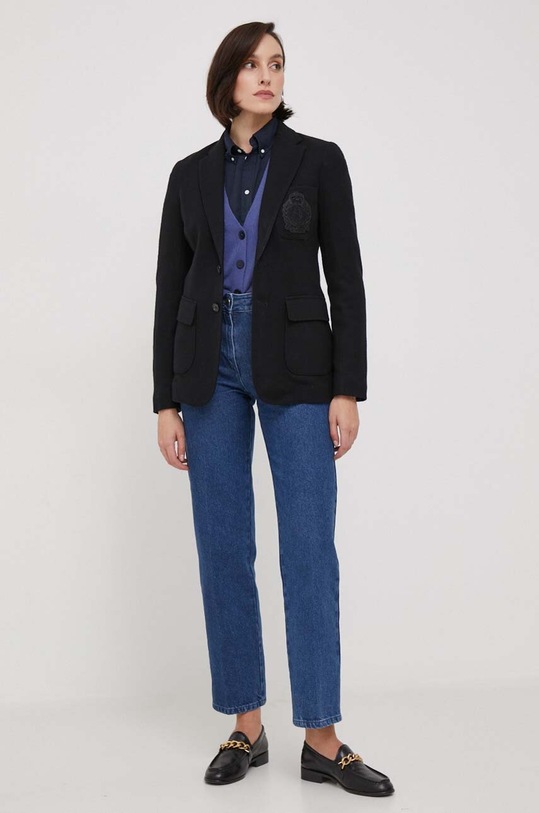 Polo Ralph Lauren koszula bawełniana 211916277 granatowy SS24
