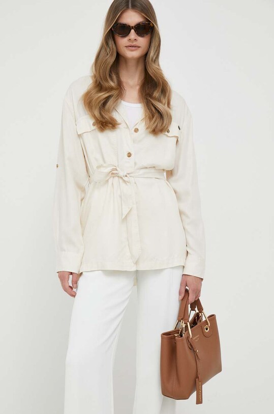 Рубашка Pepe Jeans Eliza casual бежевый PL304600.804