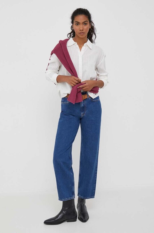 Бавовняна сорочка Pepe Jeans PL304618.808 бежевий AW23