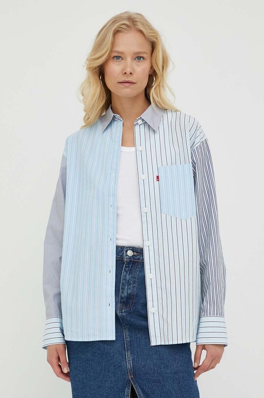 Bombažna srajca Levi's modra A3362.0019