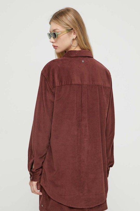Odzież Roxy koszula sztruksowa ERJWT03591 brązowy