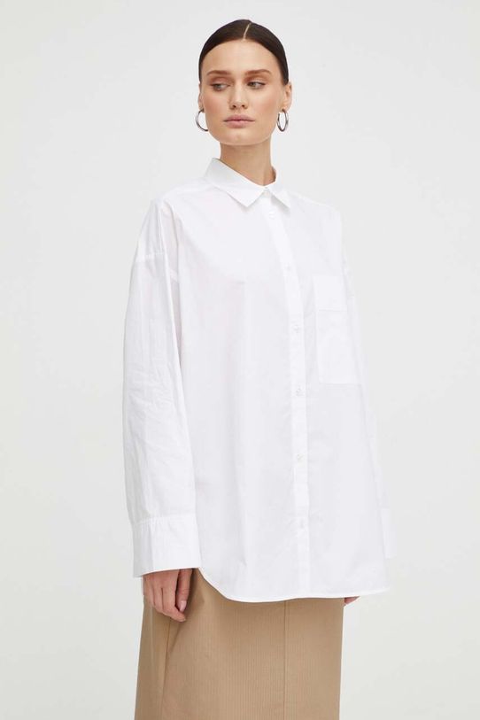 By Malene Birger koszula bawełniana bawełna biały Q71873024Z