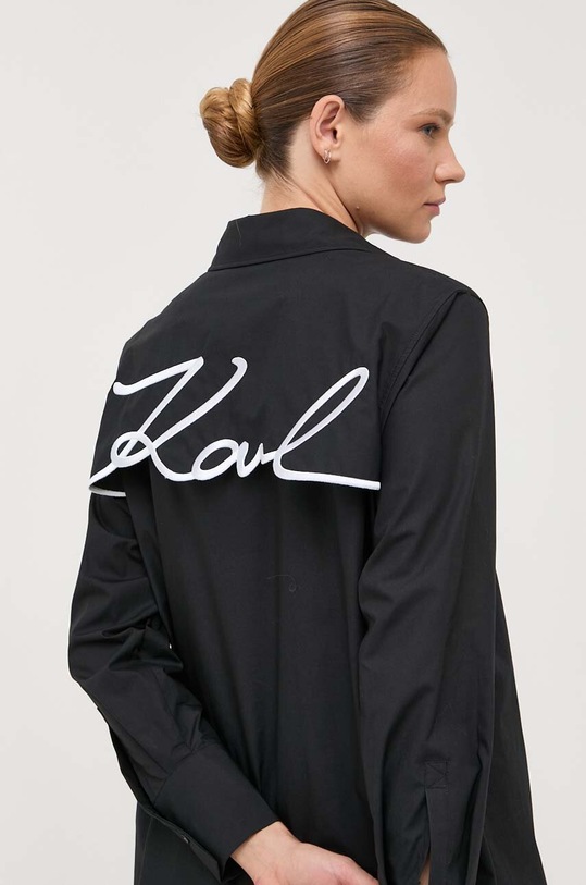 Karl Lagerfeld koszula bawełniana bawełna czarny 235W1602