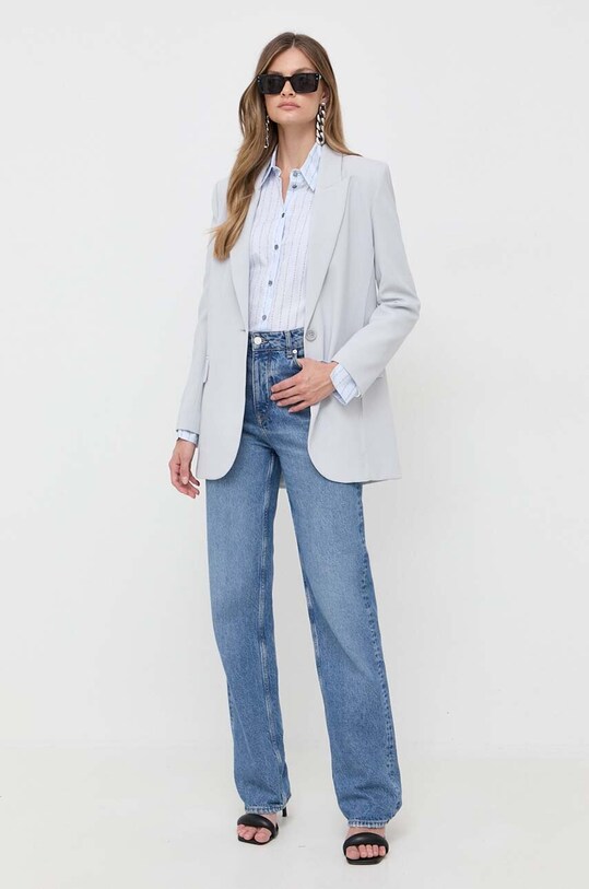 Patrizia Pepe koszula bawełniana 8C0636.A7N1 niebieski AW23