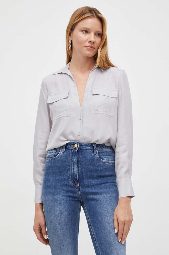 Сорочка Patrizia Pepe casual сірий 8C0652.A273