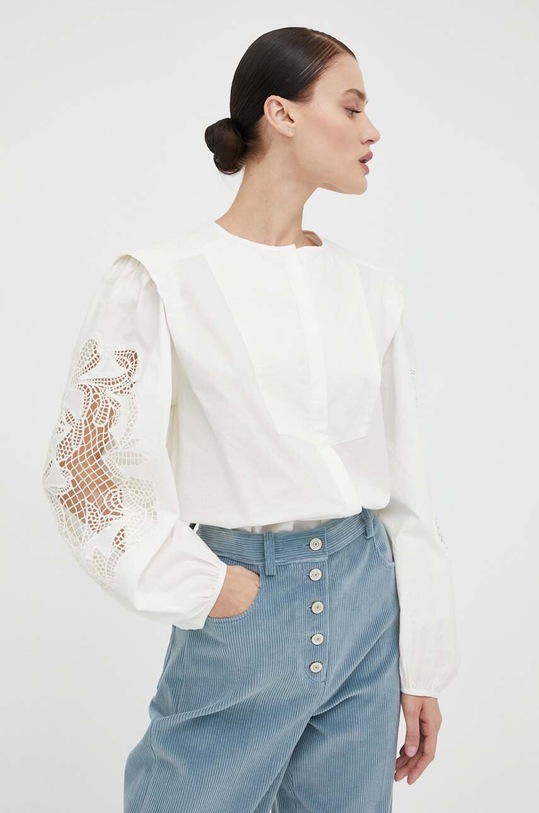 Βαμβακερό πουκάμισο 2NDDAY μακρύ μπεζ 2234135257