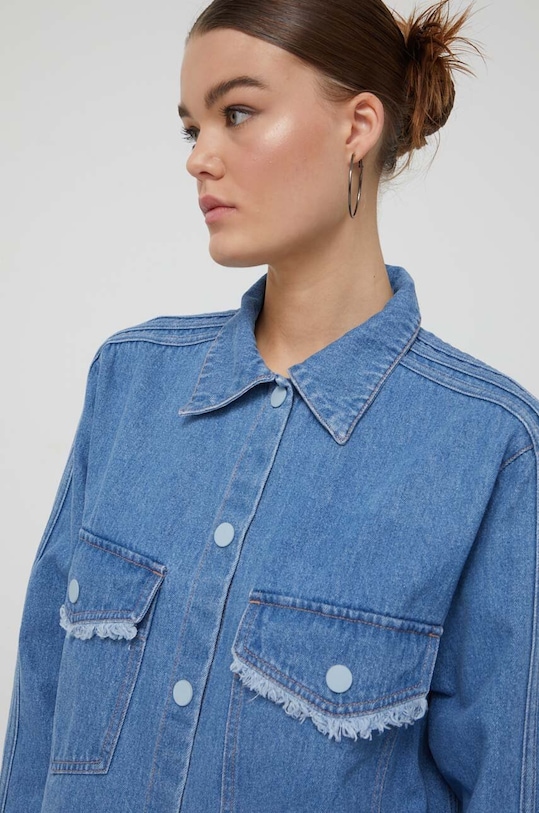 Βαμβακερό φόρεμα adidas Originals μπλε II5712