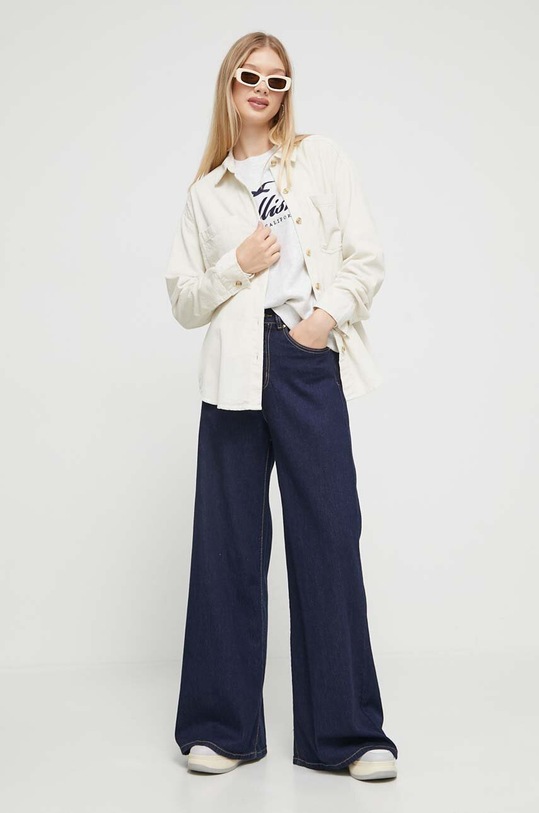 Hollister Co. koszula sztruksowa KI340.3217.178 beżowy AW23