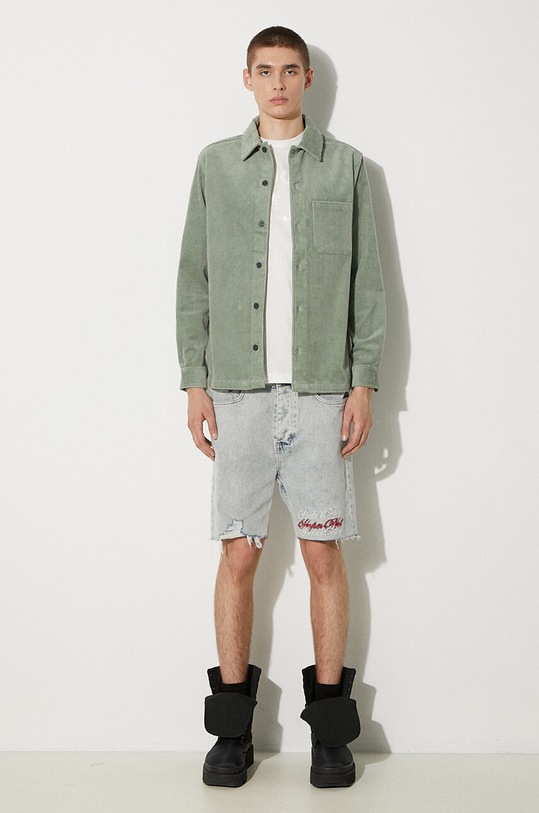 Samsoe Samsoe cămașă M23300049 verde AW23