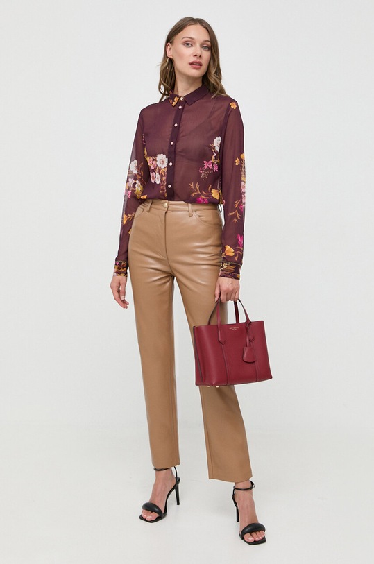 Košeľa Guess W3BH69.WDW52 burgundské AW23