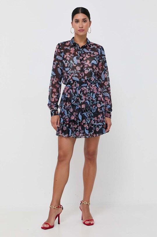 Πουκάμισο Guess W3BH69.WDW52 μαύρο AW23