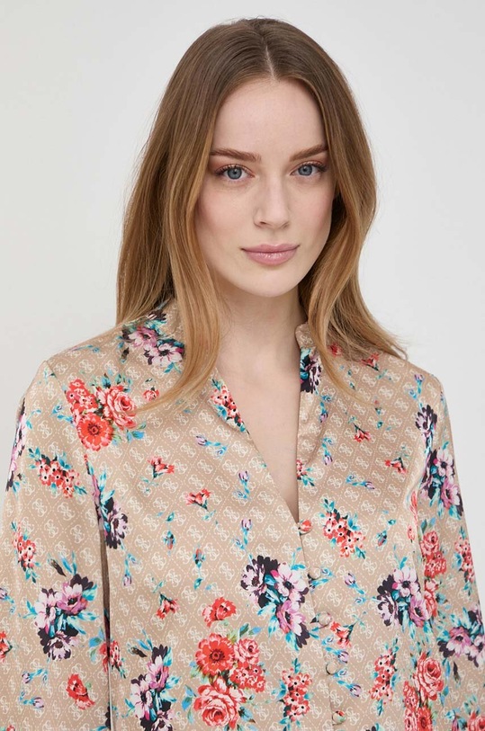 Guess koszula RITA regular beżowy W3BH75.WEX62