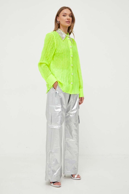 Košile Custommade 999356225 zelená AW23