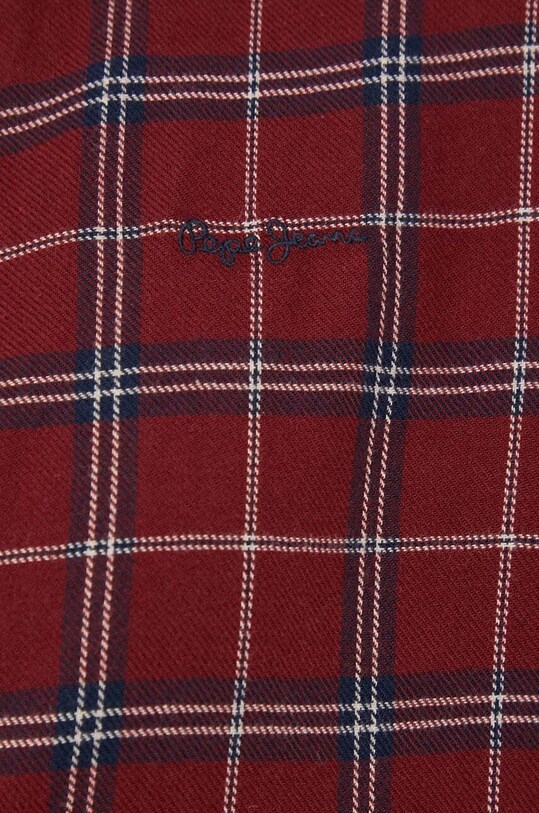 Pepe Jeans koszula bawełniana Kamila PL304691.0AA bordowy