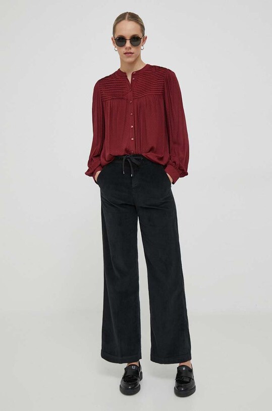 Pepe Jeans camasa Karol PL304692.299 burgundia AW23