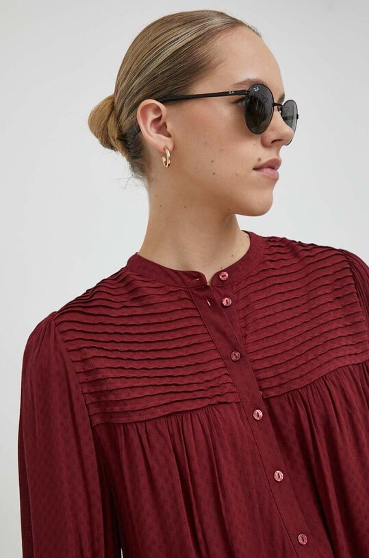 Pepe Jeans camasa Karol burgundia PL304692.299