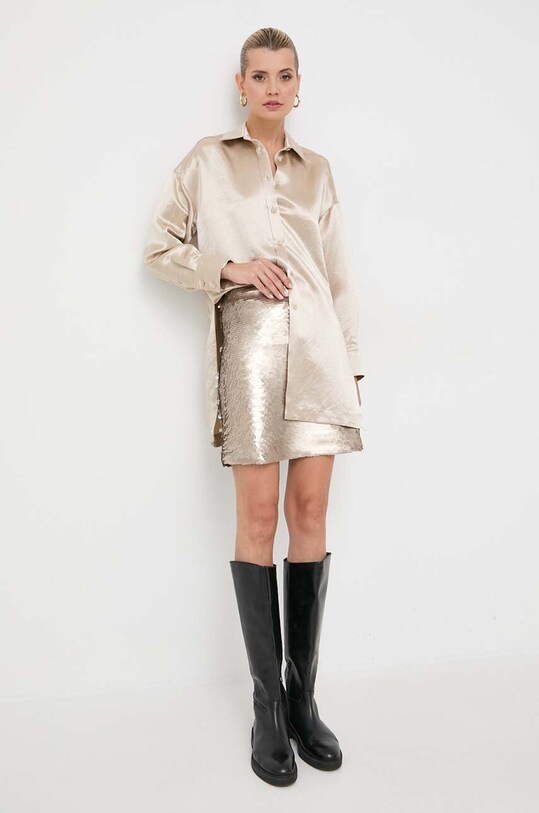 Πουκάμισο Max Mara Leisure μακρύ μπεζ 2331960136600