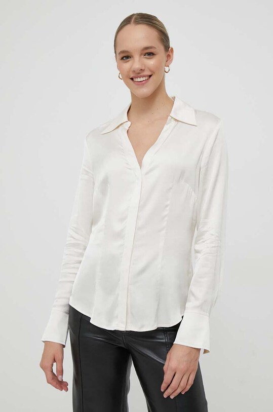 Πουκάμισο United Colors of Benetton μακρύ μπεζ 5Q81DQ032.0R2