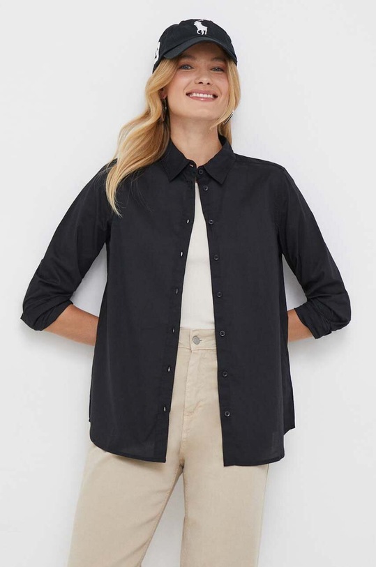 United Colors of Benetton koszula bawełniana bawełna czarny 5CQY5QC13.100.