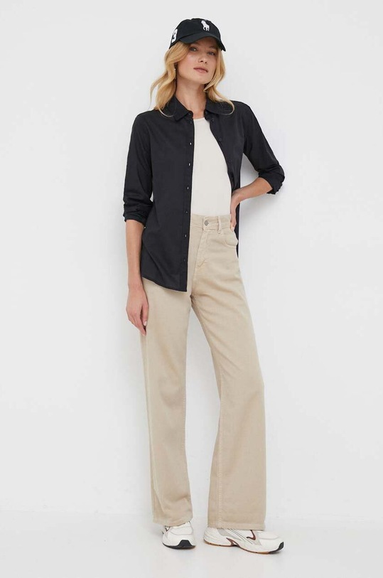 United Colors of Benetton koszula bawełniana 5CQY5QC13.100. czarny AW23