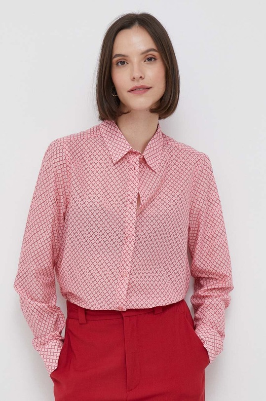 United Colors of Benetton koszula bawełniana różowy 5OA95Q8U4.67A